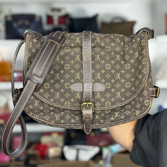LV CHOCOLATE DENIM CROSSBODY - Picture 1 of 1